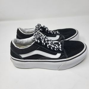 Vans Kids Youth Old Skool Skateboard Sneaker Shoes Canvas and Suede Black 2.5